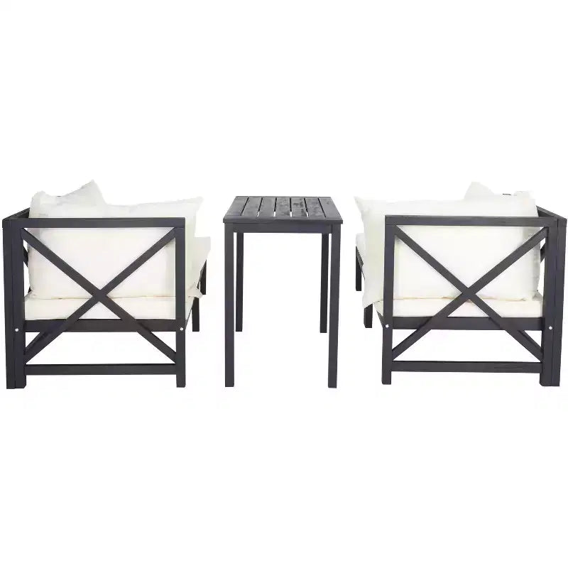 Ronson 5 Piece Sectional Set - Indoor/Outdoor - PAT6762 - Dark Slate Gray/Beige - Safavieh