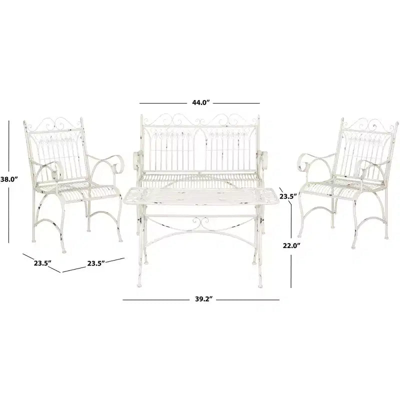 Ensemble de patio 4 pièces Leah - Intérieur/Extérieur - PAT5000 - Safavieh
