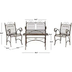 Ensemble de patio 4 pièces Leah - Intérieur/Extérieur - PAT5000 - Safavieh