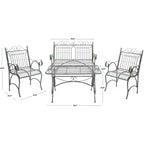 Ensemble de patio 4 pièces Leah - Intérieur/Extérieur - PAT5000 - Safavieh
