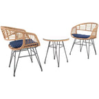 Ferla 3 Piece Lounger Set - Indoor/Outdoor - PAT9014 - Safavieh