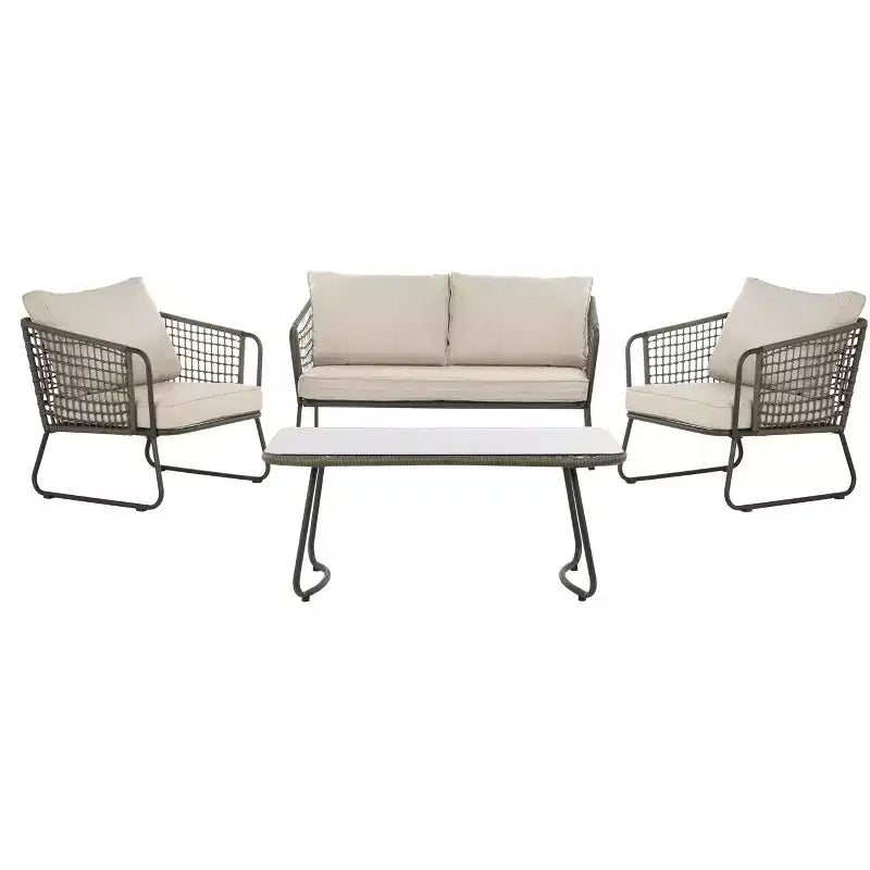 Benjin 4 Piece Living Set - Indoor/Outdoor - PAT9003 - Safavieh