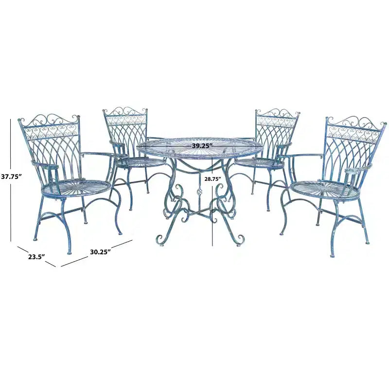 Thessaly 5 Piece Patio Set - Indoor/Outdoor - PAT5003 - Safavieh