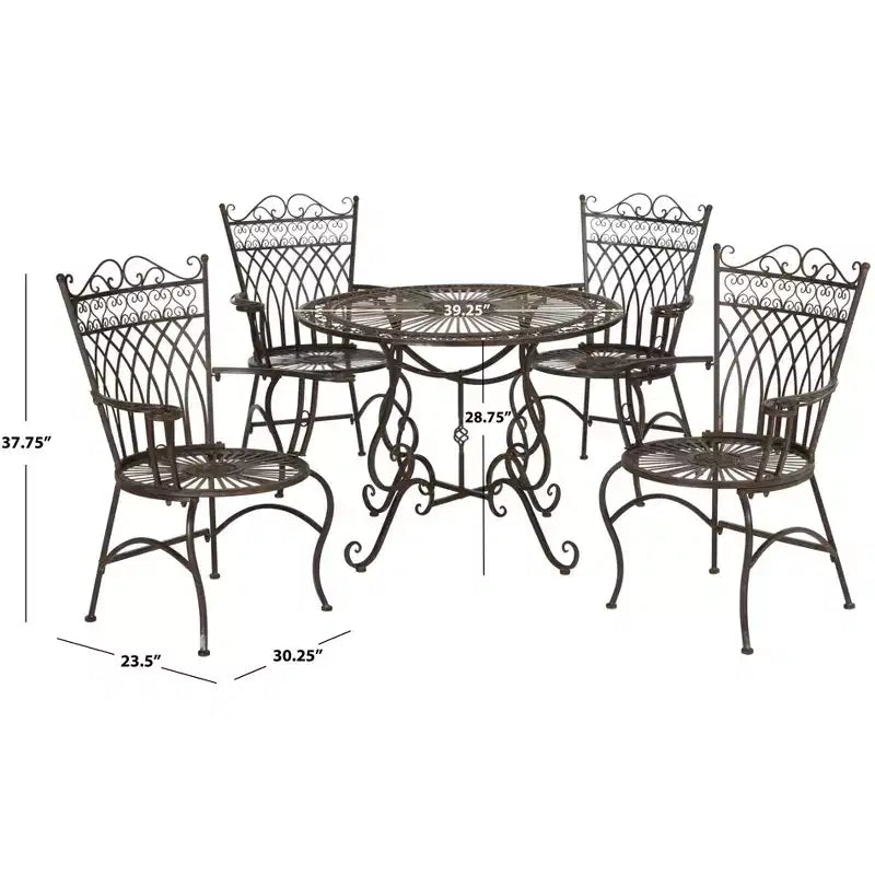 Thessaly 5 Piece Patio Set - Indoor/Outdoor - PAT5003 - Safavieh
