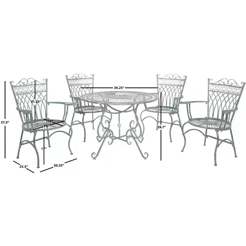 Thessaly 5 Piece Patio Set - Indoor/Outdoor - PAT5003 - Safavieh