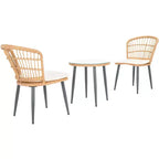 Ensemble de 3 chaises longues Prenza - Intérieur/Extérieur - PAT9013 - Safavieh