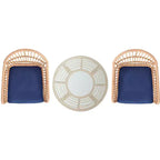 Ensemble de 3 chaises longues Berlen - Intérieur/extérieur - PAT9012 - Safavieh