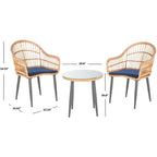 Ensemble de 3 chaises longues Berlen - Intérieur/extérieur - PAT9012 - Safavieh