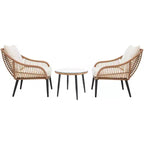 Warlen 3 Piece Lounger Set - Indoor/Outdoor - PAT9016 - Natural/Beige - Safavieh
