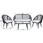 Halcott 4 Piece Living Set - Indoor/Outdoor - PAT7526 - Safavieh