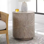 Table d'appoint en bois éclat d'étoile Uttermost Starshine 20 1/2 po, gris chaud