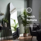 Dovelina LED Full-length Mirror Backlit Mirror Modern Full Length Mirror Frameless Irregular Mirror Large Asymmetrical Mirror - 24x63