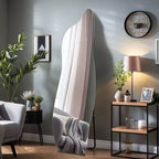 Dovelina LED Full-length Mirror Backlit Mirror Modern Full Length Mirror Frameless Irregular Mirror Large Asymmetrical Mirror - 24x63