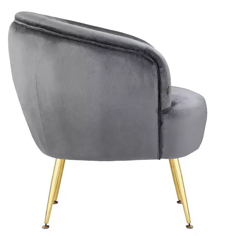 Ren Home Kara Accent Chair with Gold Legs