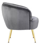 Ren Home Kara Accent Chair with Gold Legs