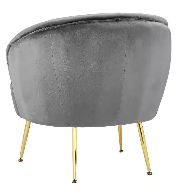 Ren Home Kara Accent Chair with Gold Legs