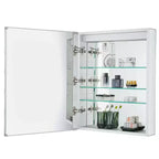 Fine Fixtures Bathroom Medicine Cabinet, Aluminum, Recessed/Surface Mount, Mirrored w/LED