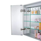 Fine Fixtures Bathroom Medicine Cabinet, Aluminum, Recessed/Surface Mount, Mirrored w/LED