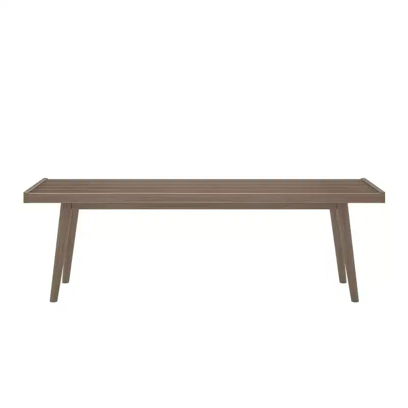 Banc d'entrée en bois massif du milieu du siècle Max & Lily