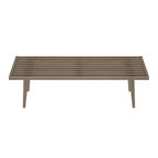 Banc d'entrée en bois massif du milieu du siècle Max & Lily