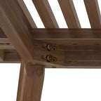 Banc d'entrée en bois massif du milieu du siècle Max & Lily