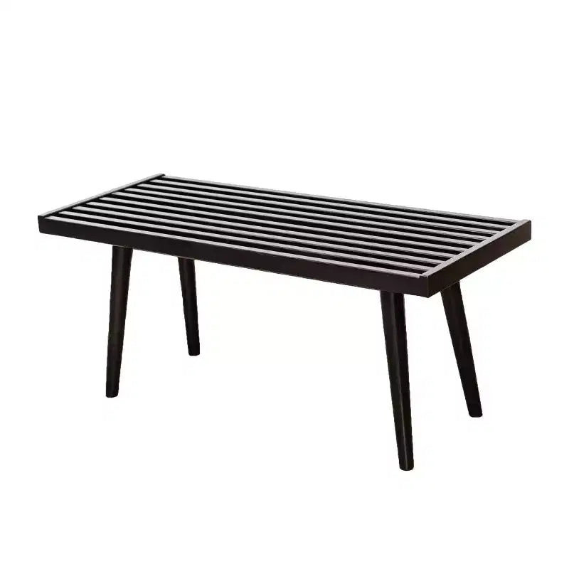 Banc d'entrée en bois massif du milieu du siècle Max & Lily