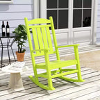 WestinTrends 3 Piece Outdoor Porch Rocking Chairs with Round Side Table Set