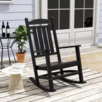 WestinTrends 3 Piece Outdoor Porch Rocking Chairs with Round Side Table Set