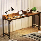 Lantine Queen Size Overbed Table, Over Bed Desk with Adjustable Tilt Stand, Mobile Laptop Cart Computer Desk for Home and Hospital