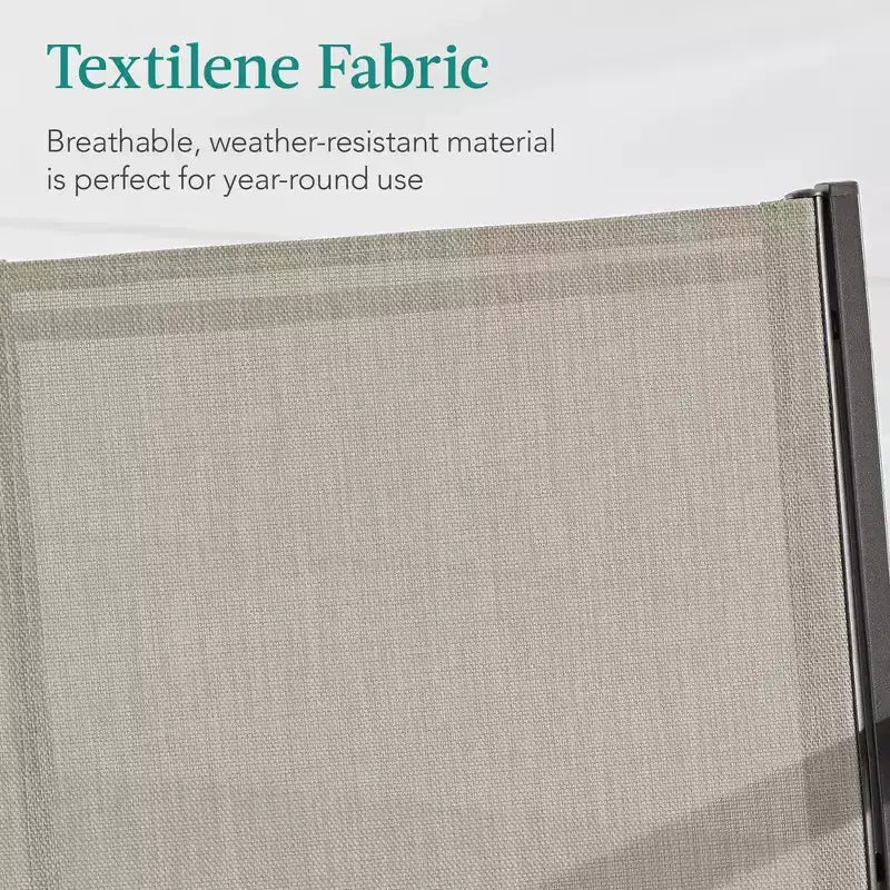 Ensemble de conversation d'extérieur 4 pièces en textilène pour terrasse avec causeuse et table Best Choice Products