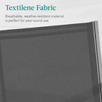 Ensemble de conversation d'extérieur 4 pièces en textilène pour terrasse avec causeuse et table Best Choice Products