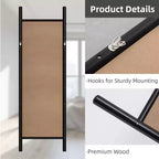 Dovelina Miroir sur pied rectangulaire avec cadre en bois