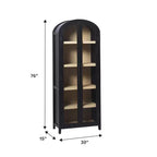 Bibliothèque-vitrine arquée Saracina Home à 5 étagères de 76 po