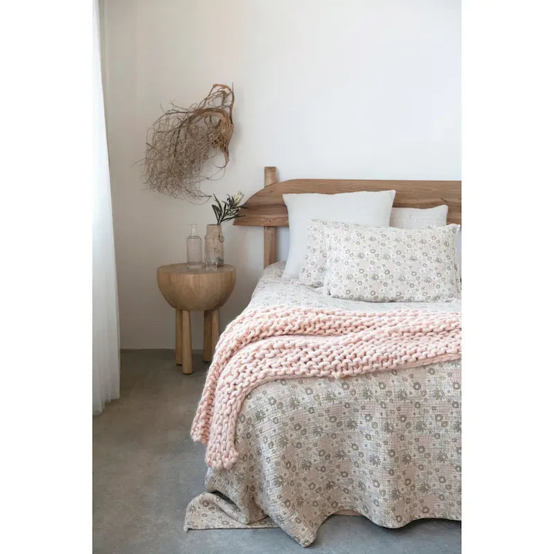 Tête de lit en bois de récupération