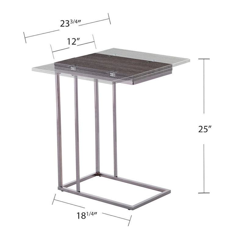 Table d'appoint en C extensible Calyer de SEI Furniture