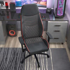 Joseff Black Faux Leather Reclining Gaming Chair by Furniture of America