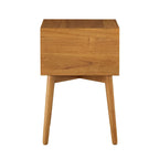 Table de chevet compacte à 2 tiroirs en bois style moderne du milieu du siècle DH BASIC par Denhour
