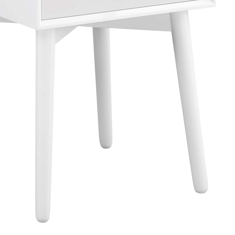 Table de chevet compacte à 2 tiroirs en bois style moderne du milieu du siècle DH BASIC par Denhour