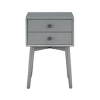 Table de chevet compacte à 2 tiroirs en bois style moderne du milieu du siècle DH BASIC par Denhour
