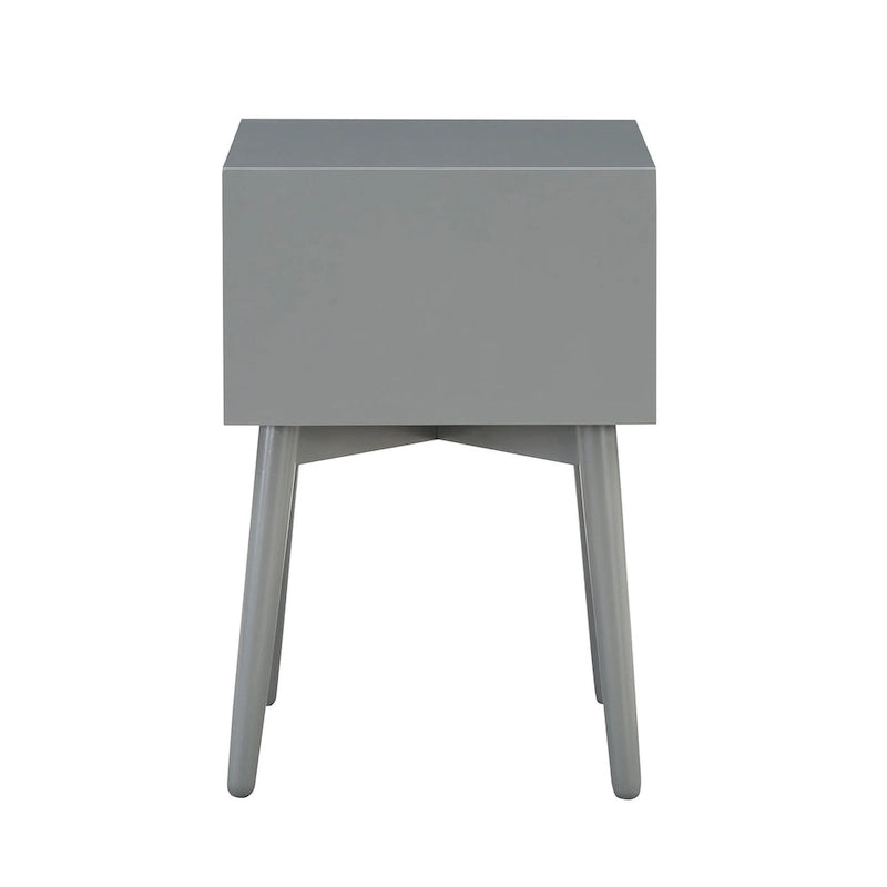Table de chevet compacte à 2 tiroirs en bois style moderne du milieu du siècle DH BASIC par Denhour