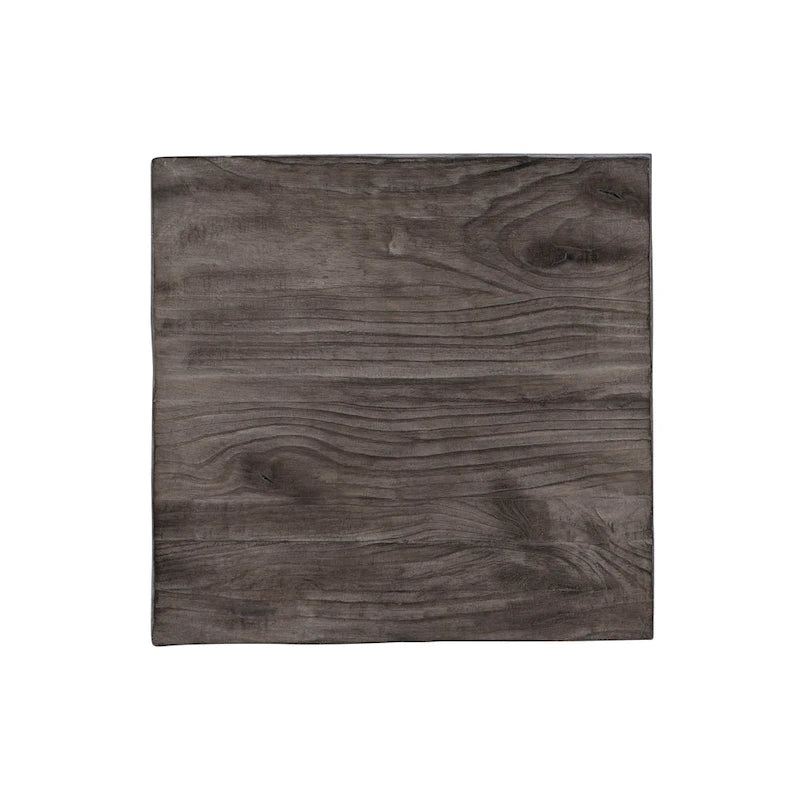 Hagen Rustic Square Wood Crate Side Table