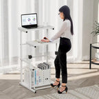 Bureau debout Futzca, table pour ordinateur portable à hauteur réglable