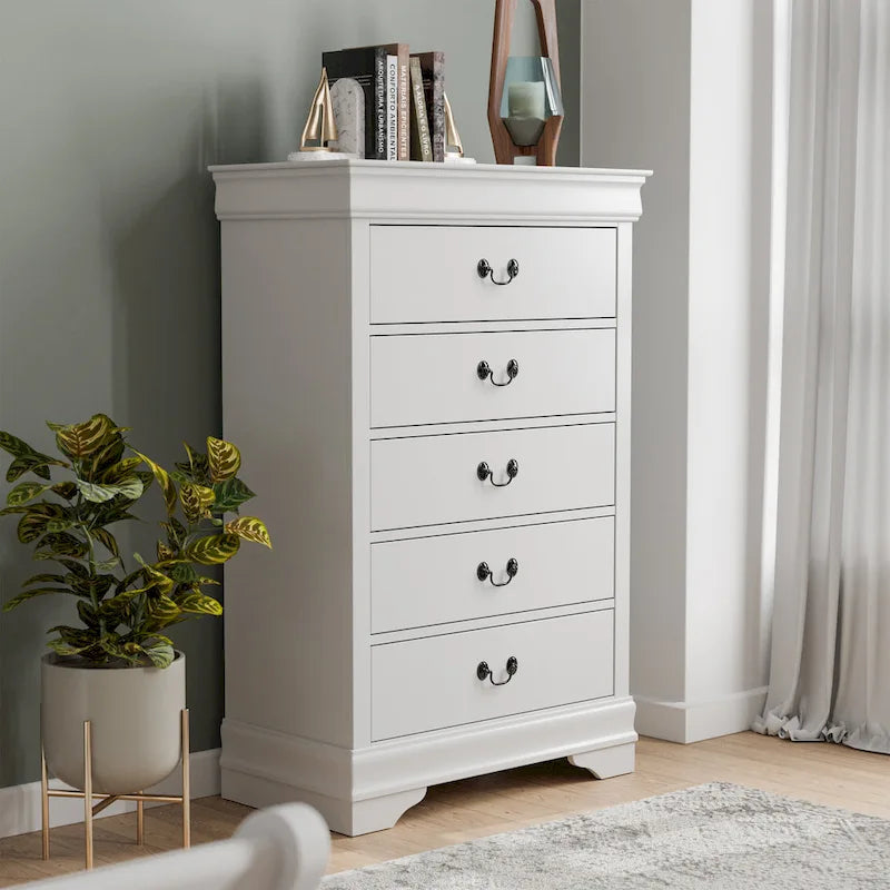 Furniture of America Devi Traditional Solid Wood 5-drawer Chest