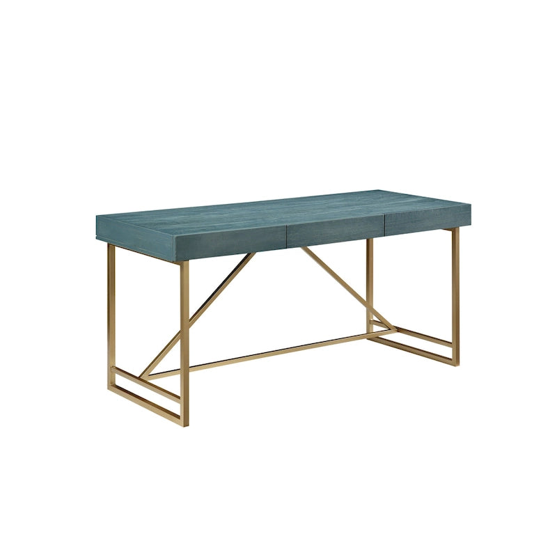 Vaiz Modern 60-inch Metal 3-Drawer Computer Desk with Drawers by Furniture of America