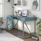 Vaiz Modern 60-inch Metal 3-Drawer Computer Desk with Drawers by Furniture of America