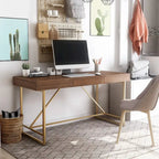 Vaiz Modern 60-inch Metal 3-Drawer Computer Desk with Drawers by Furniture of America