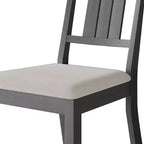 Chaise de salle à manger en bois ChaletPosh avec housse gris chaud (Lot de 2)