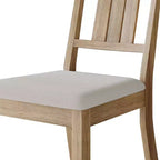 Chaise de salle à manger en bois ChaletPosh avec housse gris chaud (Lot de 2)