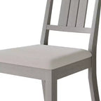 Chaise de salle à manger en bois ChaletPosh avec housse gris chaud (Lot de 2)