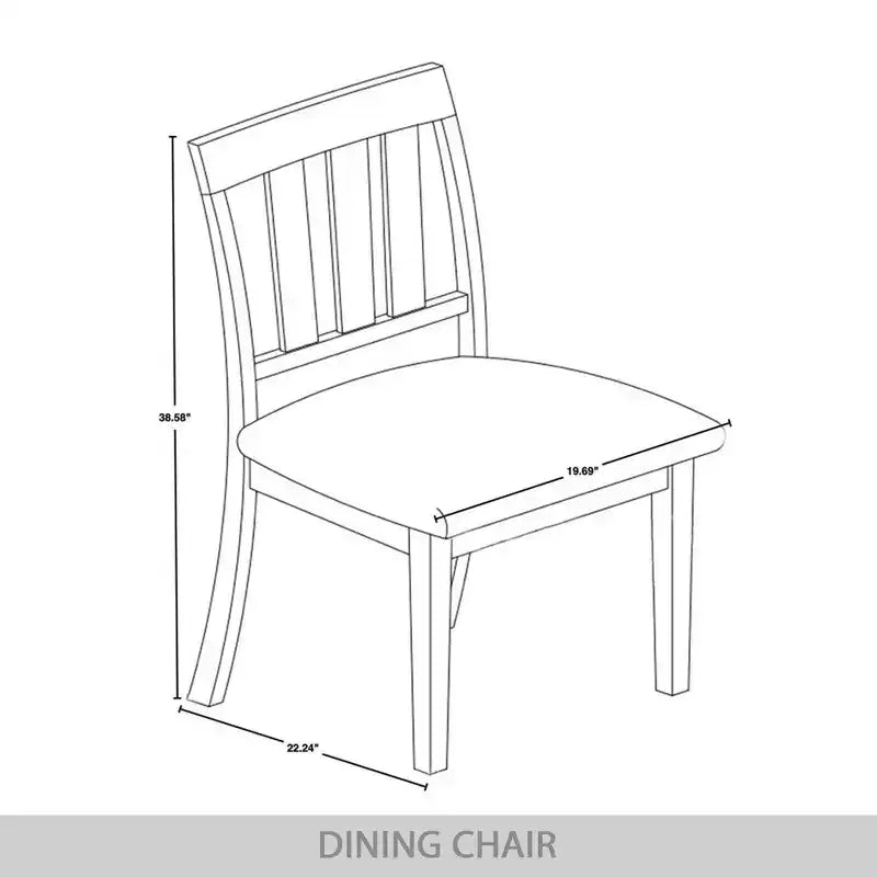 Chaise de salle à manger en bois ChaletPosh avec housse gris chaud (Lot de 2)